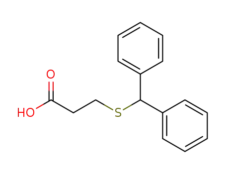 Molecular Structure of 63547-34-2 (Propanoic acid, 3-[(diphenylmethyl)thio]-)