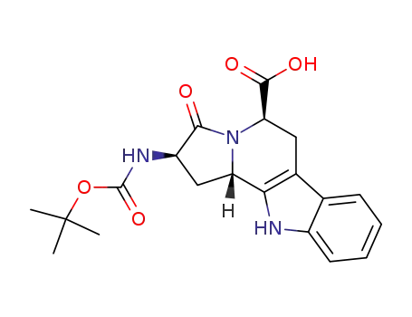 (2R,,5R,11bS)-2-(tert-butoxycarbonyl)amino-5-carboxy-3-oxo-2,3,5,6,11,11b-hexahydro-1H-indolizino[8,7-b]indole