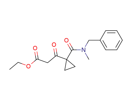 Ethyl 1-[[methyl(phenylmethyl)amino]carbonyl]-beta-oxocyclopropanepropanoate