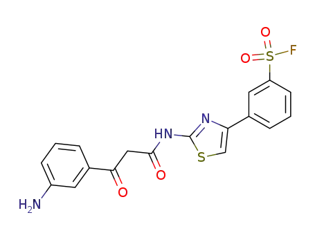 3-{2-[3-(3-amino-phenyl)-3-oxo-propionylamino]-thiazol-4-yl}-benzenesulfonyl fluoride