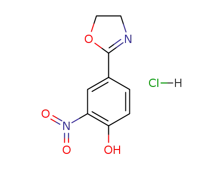 Molecular Structure of 105639-24-5 (Phenol, 4-(4,5-dihydro-2-oxazolyl)-2-nitro-, monohydrochloride)