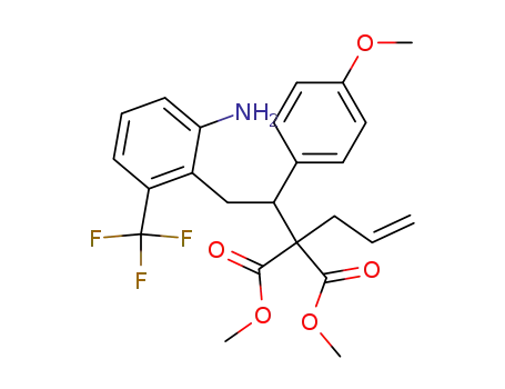 α-(2-Propenyl)-[2-(2-amino-6-trifluoromethylphenyl)-1-(4-methoxyphenyl)ethyl]propanedioic acid, dimethyl ester