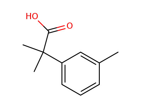 Molecular Structure of 93351-25-8 (2-Methyl-2-(3-methylphenyl)propanoic acid)