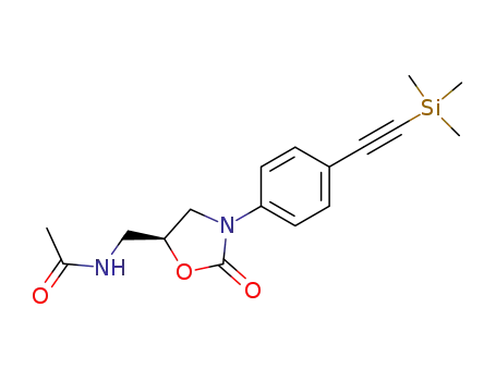 (S)-N-<<3-<4-<2-(trimethylsilyl)ethynyl>phenyl>2-oxo-5-oxazolidinyl>methyl>acetamide