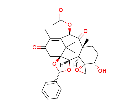1,2-O-benzylidene-9-oxo-10-acetyl-4α(20)-epoxytaxicine I