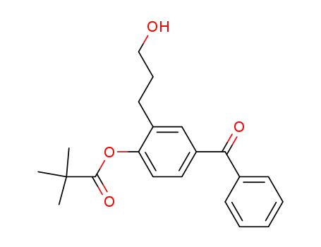 Propanoic acid, 2,2-dimethyl-, 4-benzoyl-2-(3-hydroxypropyl)phenyl
ester