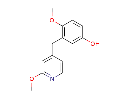 Molecular Structure of 120130-12-3 (4-methoxy-3-<(2-methoxypyridin-4-yl)methyl>phenol)