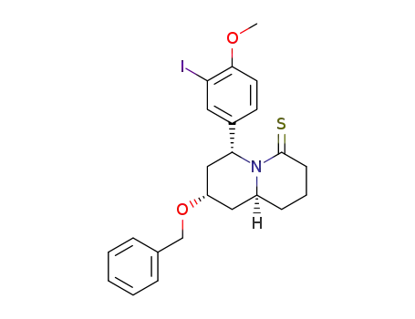 (6α,8α,9aα)-(+/-)-octahydro-6-(3-iodo-4-methoxyphenyl)-8-(phenylmethoxy)-4H-quinolizin-4-thione