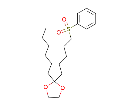 Molecular Structure of 386765-96-4 (1,3-Dioxolane, 2-hexyl-2-[5-(phenylsulfonyl)pentyl]-)