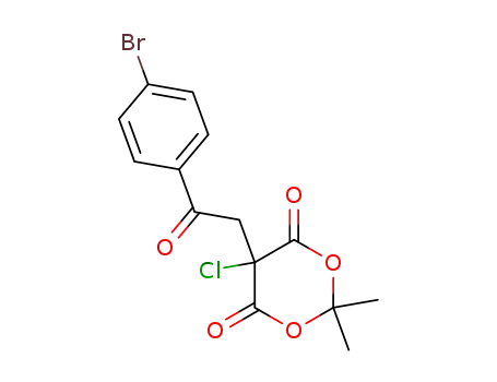 2,2-dimethyl-5-(p-bromophenacyl)-5-chloro-1,3-dioxane-4,6-dione