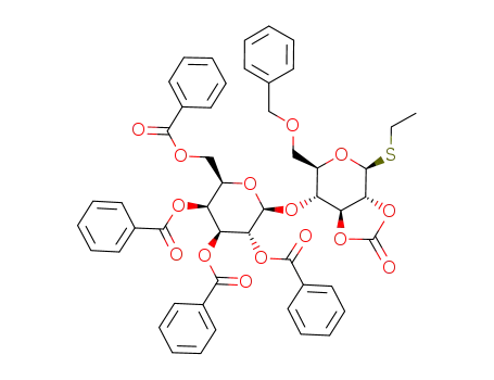 ethyl 6-O-benzyl-2,3-O-carbonate-4-O-(2,3,4,6-tetra-O-benzoyl-β-D-galactopyranosyl)-1-thio-β-D-glucopyranoside