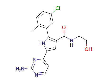 5-(2-aminopyrimidin-4-yl)-2-(5-chloro-2-methylphenyl)-N-(2-hydroxyethyl)-1H-pyrrole-3-carboxamide