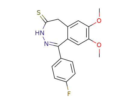 3,5-dihydro-7,8-dimethoxy-1-(4-fluorophenyl)-4H-2,3-benzodiazepine-4-thione