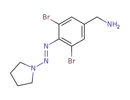 3,5-dibromo-4-(pyrrolidin-1-ylazo)-benzylamine