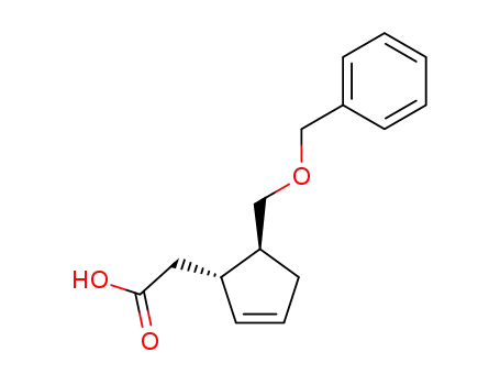 2-Cyclopentene-1-acetic acid, 5-[(phenylmethoxy)methyl]-, (1S,5S)-