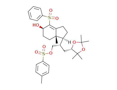 (1S,5R,7aS)-7a-methyl-4-phenylsulfonyl-1-{(1S)-2-[(4S)-2,2,5,5-tetramethyl-1,3-dioxolan-4-yl]-1-(tosyloxymethyl)ethyl}-2,3,5,6,7,7a-hexahydro-1H-inden-5-ol