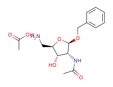benzyl 2-acetamido-5-amino-2,5-dideoxy-β-D-ribofuranoside monoacetate