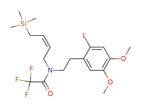 2,2,2-Trifluoro-N-[2-(2-iodo-4,5-dimethoxy-phenyl)-ethyl]-N-((Z)-4-trimethylsilanyl-but-2-enyl)-acetamide