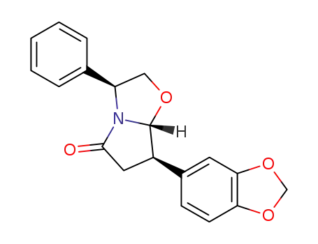 (3S,7R,7aR)-7-Benzo[1,3]dioxol-5-yl-3-phenyl-tetrahydro-pyrrolo[2,1-b]oxazol-5-one