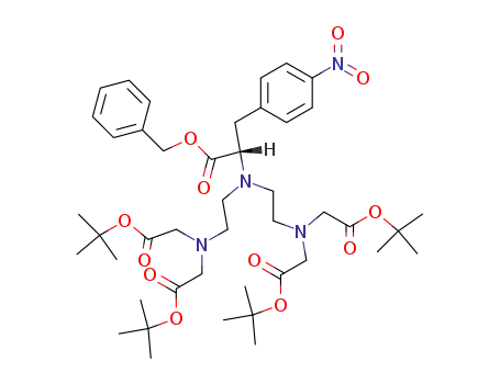 N,N-bis<2-<N',N'-bis<(tert-butoxycarbonyl)methyl>amino>ethyl>-4-nitro-L-phenylalanine benzyl ester