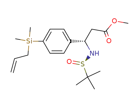 (Rs,S)-(-)-methyl N-(tert-butanesulfinyl)-3-amino-3-(4-allyldimethylsilyl)phenylpropanoate
