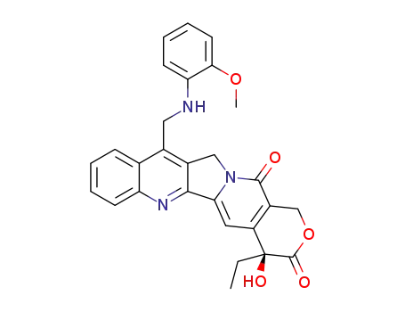 Molecular Structure of 1622254-66-3 (7-(N-(2-methoxyphenylamino)methyl)-(20S)-camptothecin)