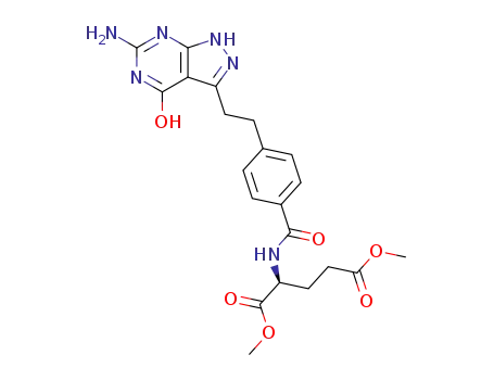 Dimethyl N-<4-<2-(2-amino-4(3H)-oxo-7H-pyrazolo<3,4-d>pyrimidin-5-yl)ethyl>benzoyl>-L-glutamate