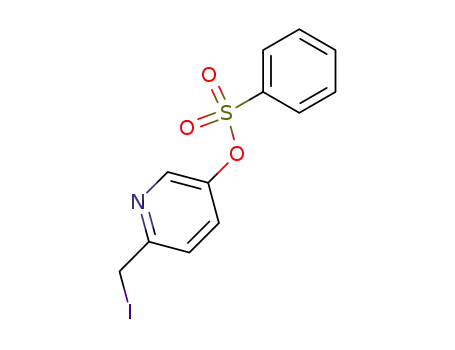 Molecular Structure of 173913-76-3 (3-Pyridinol, 6-(iodomethyl)-, benzenesulfonate (ester))