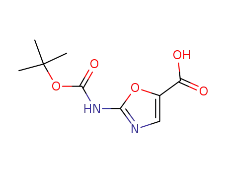 Molecular Structure of 903094-60-0 (2-TERT-BUTOXYCARBONYLAMINO-OXAZOLE-5-CARBOXYLIC ACID)