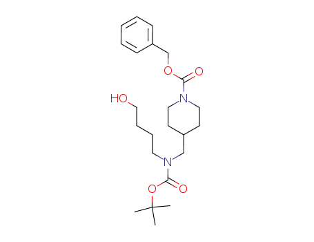 4-{[<i>tert</i>-butoxycarbonyl-(4-hydroxy-butyl)-amino]-methyl}-piperidine-1-carboxylic acid benzyl ester