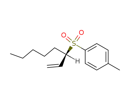 Molecular Structure of 89268-74-6 (Benzene, 1-[(1-ethenylhexyl)sulfonyl]-4-methyl-, (R)-)