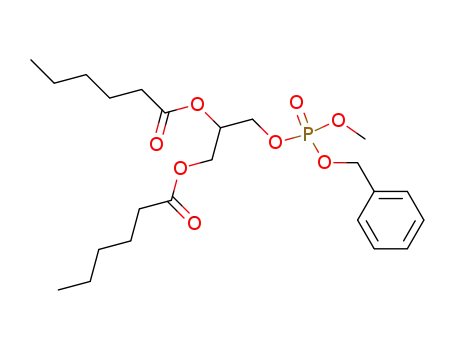 Hexanoic acid 2-(benzyloxy-methoxy-phosphoryloxy)-1-hexanoyloxymethyl-ethyl ester