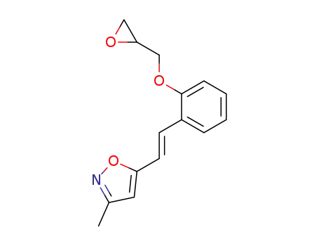 Molecular Structure of 79798-34-8 (3-methyl-5-(2-oxiranylmethoxy-styryl)-isoxazole)