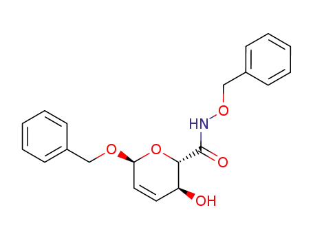 (-)-(1S,4S,5S)-1-O-benzyl-N-benzyloxy-4-hydroxy-2,3-dideoxyhex-2-enopyranuronamide