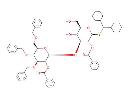 dicyclohexylmethyl 3-O-(2-O-benzoyl-3,4,6-tri-O-benzyl-β-D-glucopyranosyl)-2-O-benzoyl-1-thio-β-D-glucopyranoside
