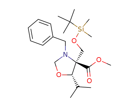 (4R,5S)-3-N-Benzyl-4-(t-butyldimethylsilyloxymethyl)-5-isopropyloxazoladine-4-carboxylic Acid, Methyl Ester