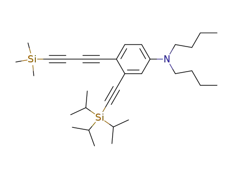 N,N-dibutyl-3-[(triisopropylsilyl)ethynyl]-4-[4-(trimethylsilyl)-1,3-butadiynyl]aniline