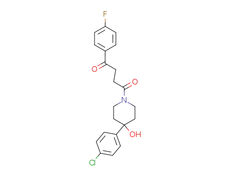 Molecular Structure of 34104-51-3 (4-Piperidinol, 4-(4-chlorophenyl)-1-[4-(4-fluorophenyl)-1,4-dioxobutyl]-)