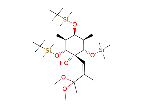 (1R*(1Z),2S*,3R*,4R*,5S*,6R*)-2,4-bis((tert-butyldimethylsilyl)oxy)-1-(3,3-dimethoxy-2-methyl-1-butenyl)-3,5-dimethyl-6-((trimethylsilyl)oxy)cyclohexan-1-ol