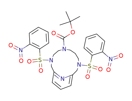 3,10-Bis-(2-nitro-benzenesulfonyl)-3,6,10,16-tetraaza-bicyclo[10.3.1]hexadeca-1<sup>(16)</sup>,12,14-triene-6-carboxylic acid tert-butyl ester