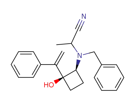 2-{Benzyl-[(1S,2S)-2-hydroxy-2-(1-phenyl-vinyl)-cyclobutyl]-amino}-propionitrile