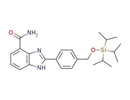 2-(4-triisopropylsilanyloxymethyl-phenyl)-1<i>H</i>-benzoimidazole-4-carboxylic acid amide