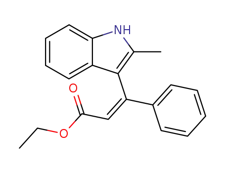 Molecular Structure of 29278-61-3 ((2Z) ethyl 3-(2-methyl-3-indole)-3-phenyl-2-propenoate)