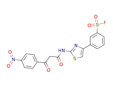 3-{2-[3-(4-nitro-phenyl)-3-oxo-propionylamino]-thiazol-4-yl}-benzenesulfonyl fluoride