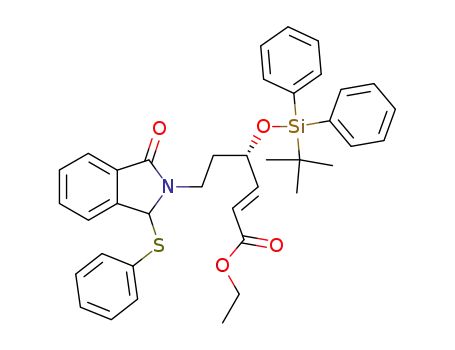 ethyl (2E,4S)-6-(1,3-dihydro-3-phenylsulfanyl-1-oxoisoindol-2-yl)-4-(tert-butyldiphenylsilyl)oxyhex-2-enoate