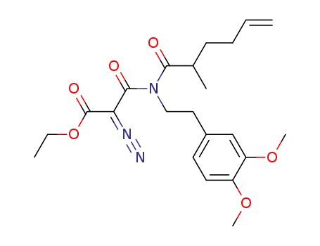 2-diazo-N-<2-(3,4-dimethoxyphenyl)ethyl>-N-(2-methylhex-5-enoyl)malonamic acid ethyl ester