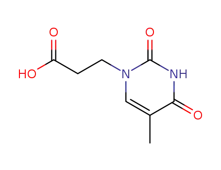 Molecular Structure of 6214-59-1 (3-(thymine-1-yl)propionic acid)