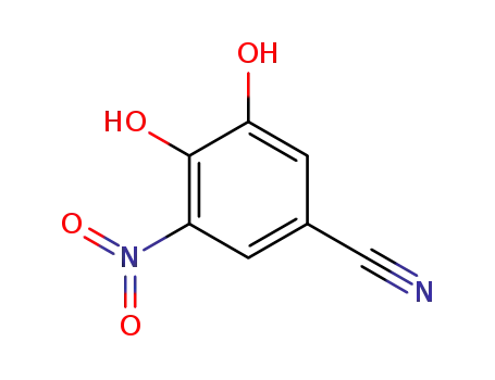 Molecular Structure of 116313-86-1 (3,4-dihydroxy-5-nitro-benzonitrile)