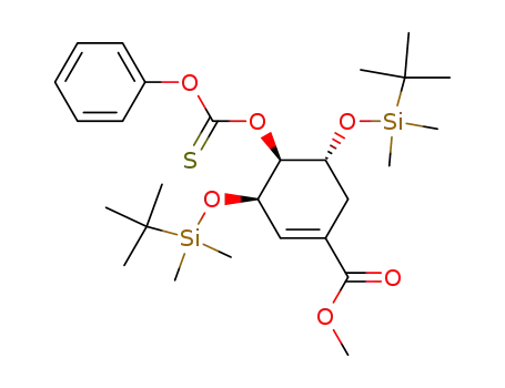 methyl (3S,4S,5S)-3,5-bis(tert-butyldimethylsilyloxy)-4-phenoxythiocarbonyloxycyclohex-1-enecarboxylate