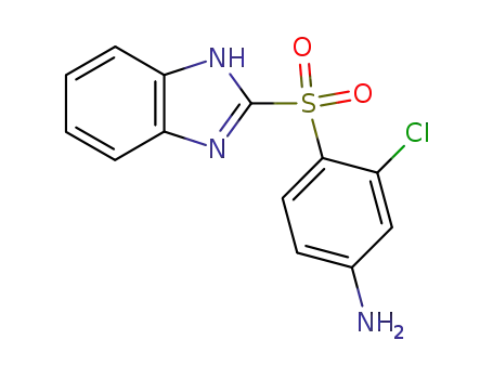 Molecular Structure of 79364-77-5 (Benzenamine, 4-(1H-benzimidazol-2-ylsulfonyl)-3-chloro-)